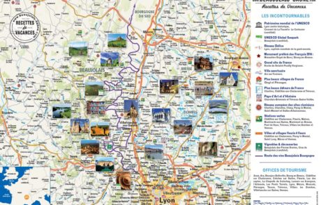 carte Beaujolais Saône avec sites remarquables