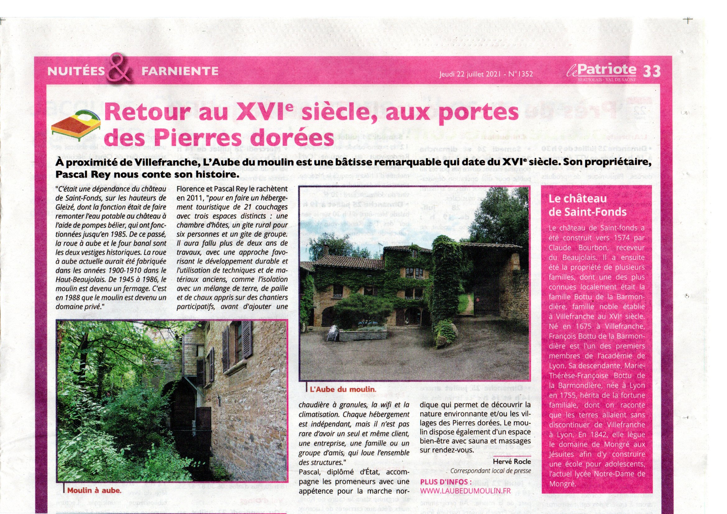 article le patriote 22 juillet 2021